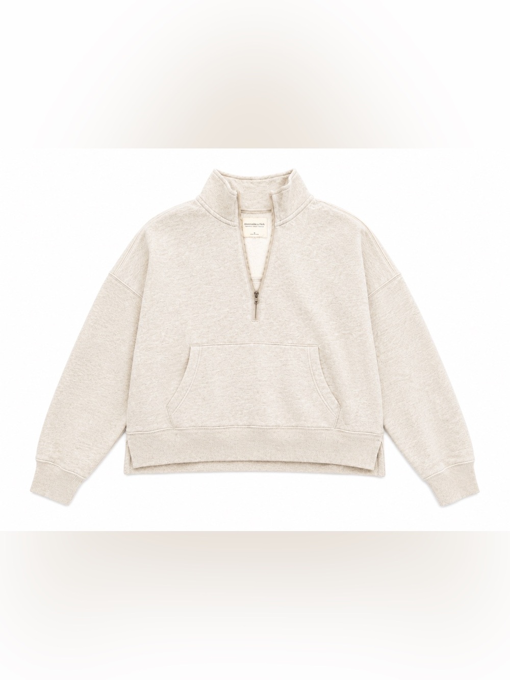 Abercrombie Quarter Zip Cropped Sweatshirt